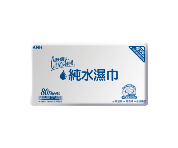 康乃馨超厚純水濕巾80片 (12包/箱)